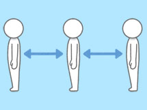 乗車時は間隔を開けてお並びください