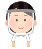 フェイスシールドの着用(一部)